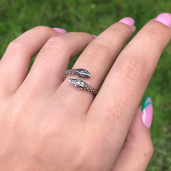 Snake Ring, Statement Rings, 925 Sterling Silver Ring, Serpent Ring, Rings for M - Picture 1 of 11